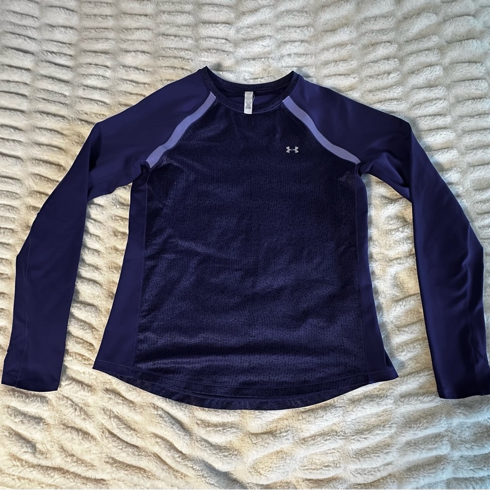 under armour ★ purple women's crew neck activewear top [medium]